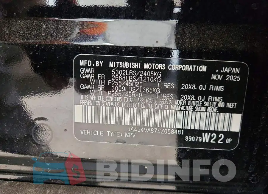 JA4J4VA87SZ058481 Photo# 14