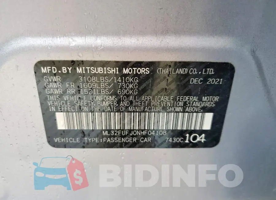 ML32FUFJ0NHF04108 Photo# 12