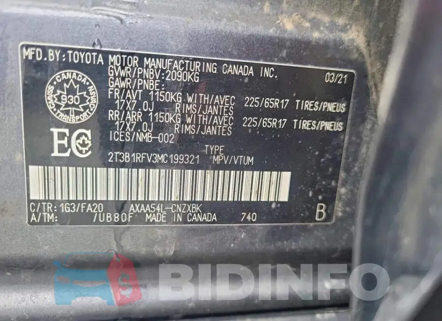 2T3B1RFV3MC199321 Photo# 13