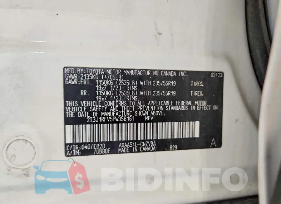2T3J1RFV5PW358161 Photo# 12