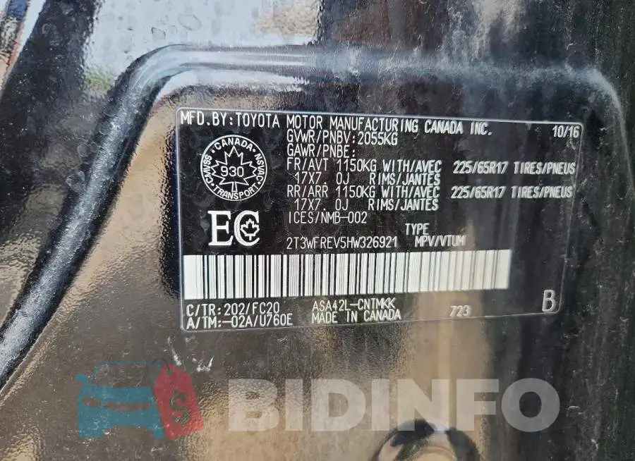 2T3WFREV5HW326921 Photo# 13