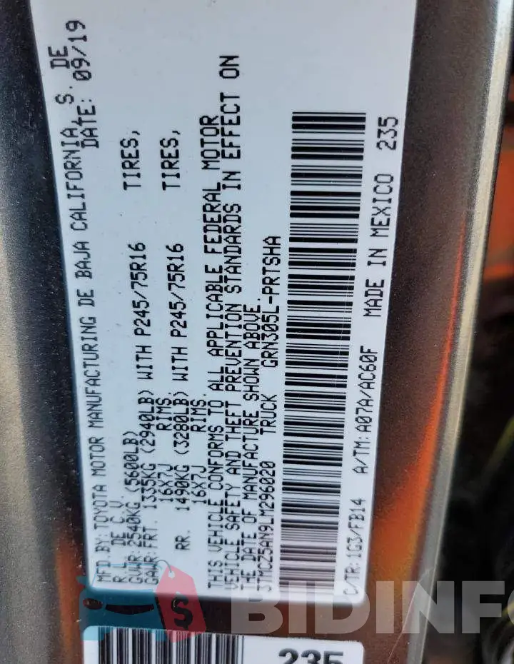 3TMCZ5AN9LM296020 Photo# 12
