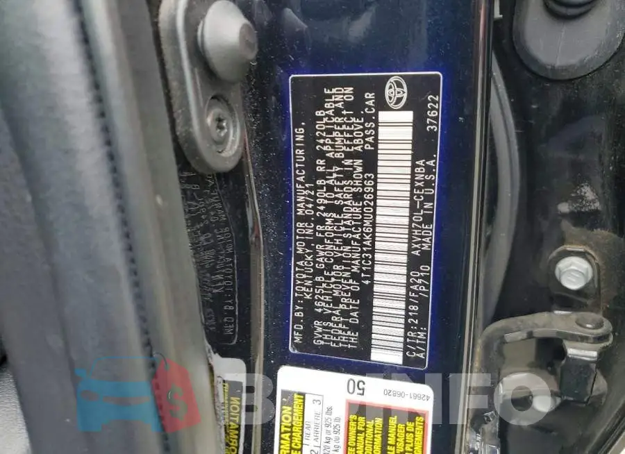 4T1C31AK6MU026963 Photo# 13