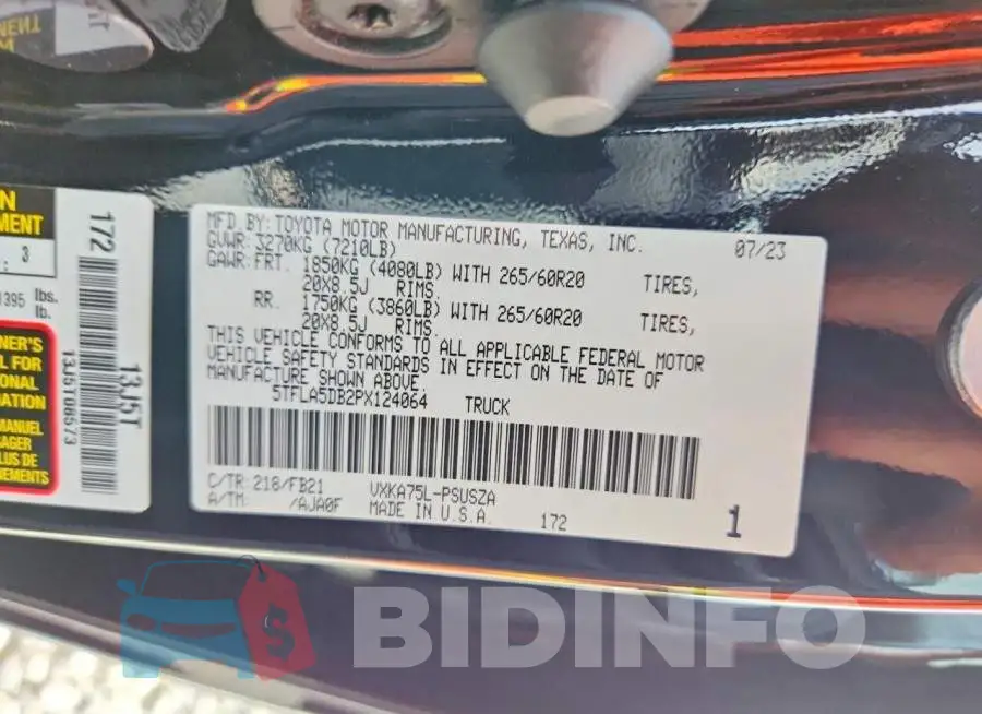 5TFLA5DB2PX124064 Photo# 12