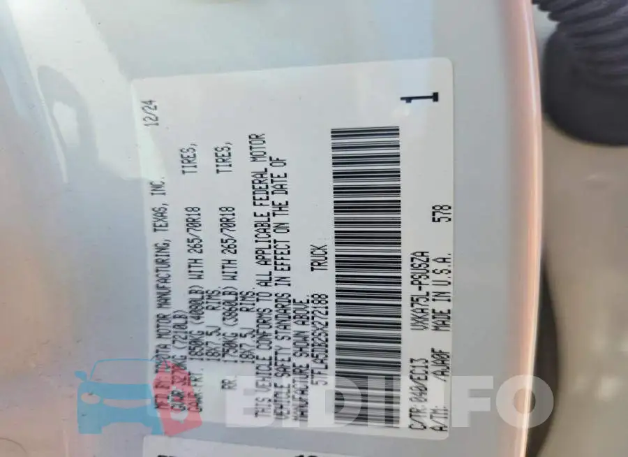 5TFLA5DB2SX272188 Photo# 12