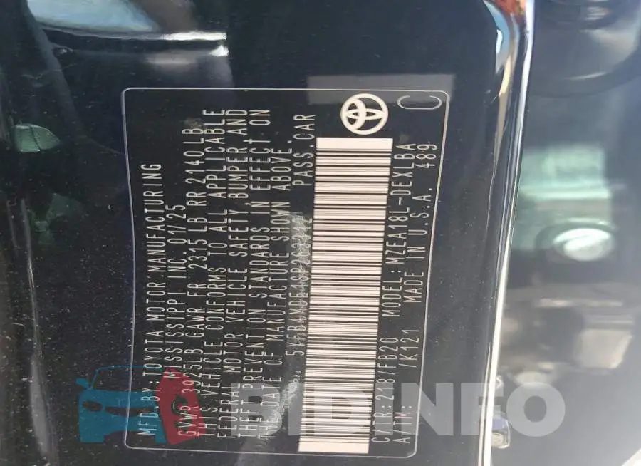 5YFB4MDE1SP263312 Photo# 13