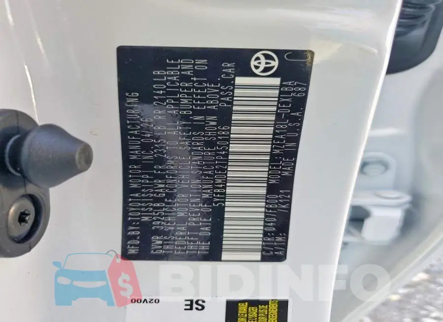 5YFB4MDE2TP450186 Photo# 12