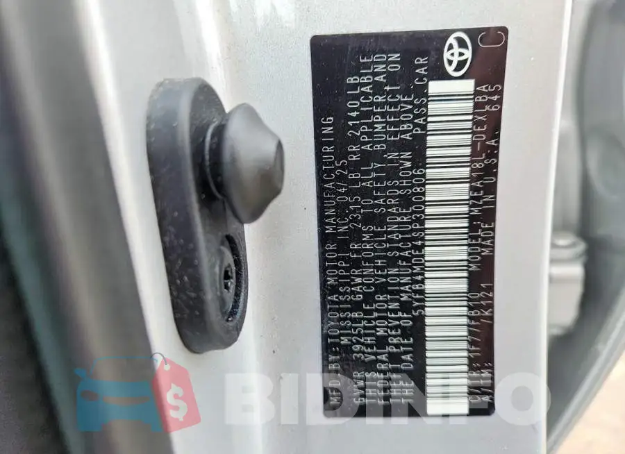 5YFB4MDE4SP300806 Photo# 12
