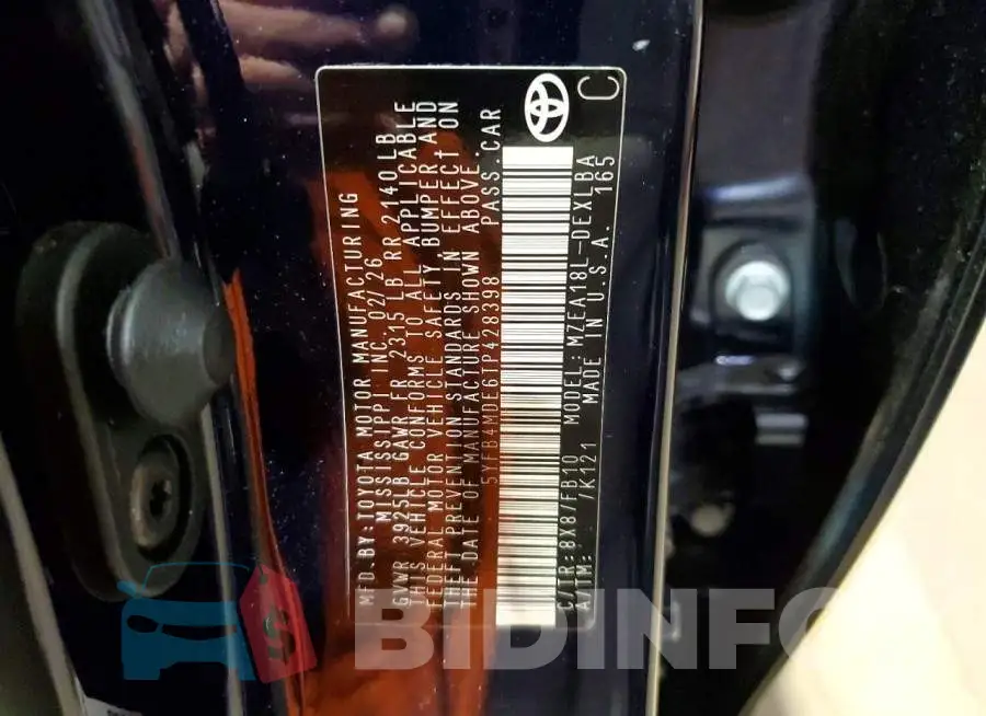 5YFB4MDE6TP428398 Photo# 12