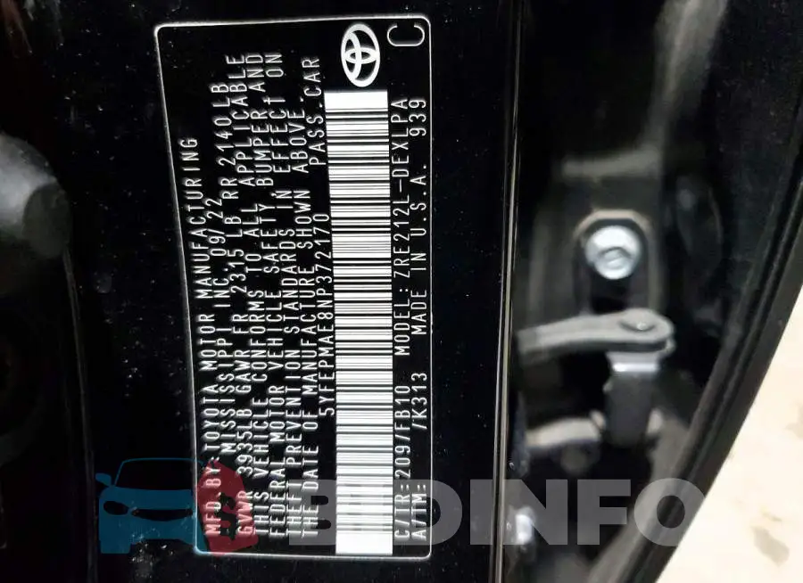 5YFEPMAE8NP372170 Photo# 12