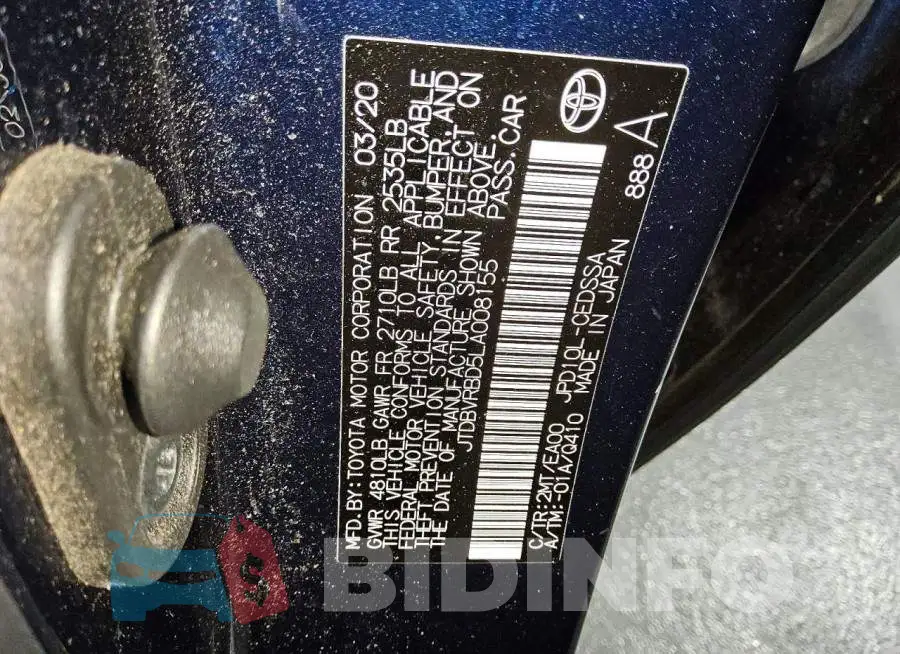 JTDBVRBD5LA008155 Photo# 13