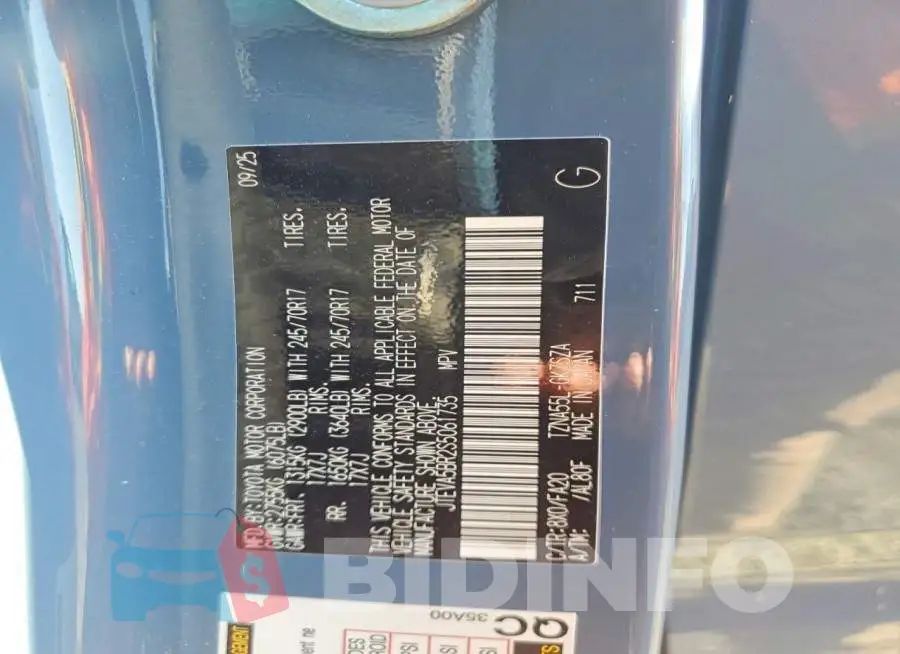 JTEVA5BR2S5061735 Photo# 14