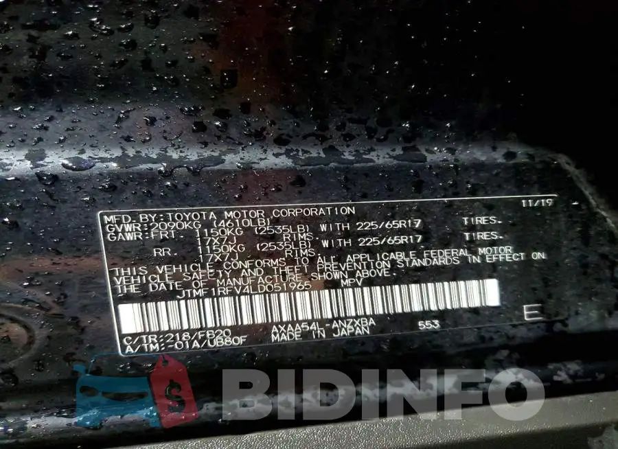 JTMF1RFV4LD051965 Photo# 13