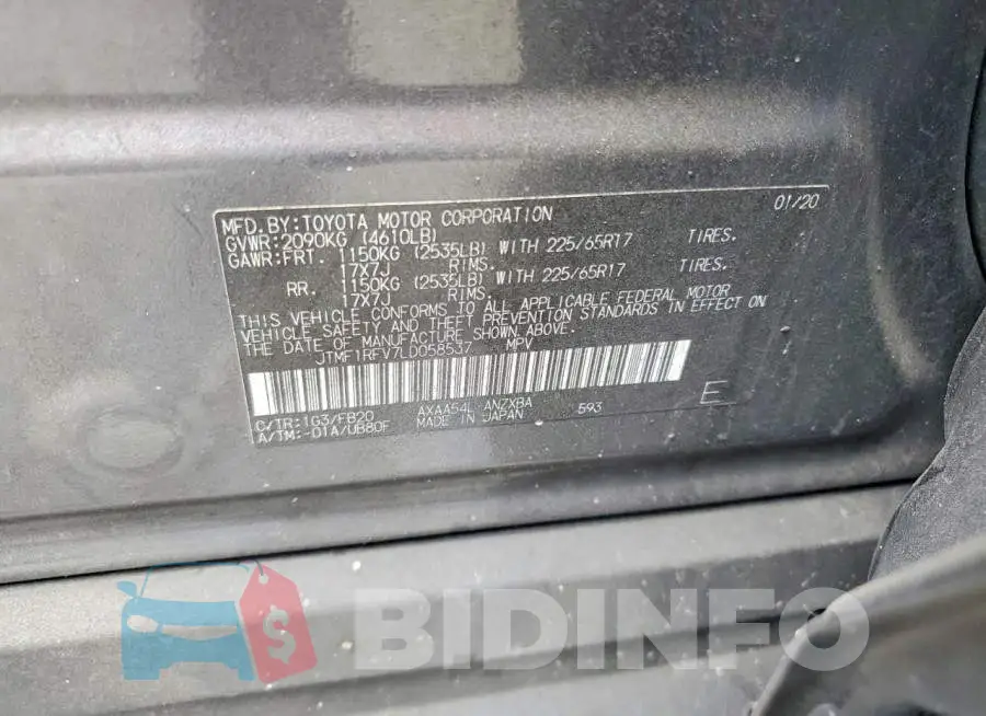 JTMF1RFV7LD058537 Photo# 13