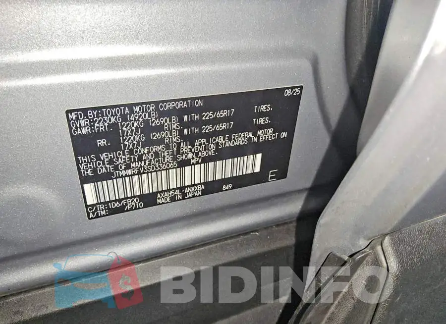 JTMMWRFV3SD336065 Photo# 13