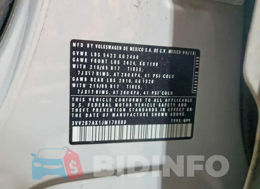 3VV2B7AX1JM178880 Photo# 13