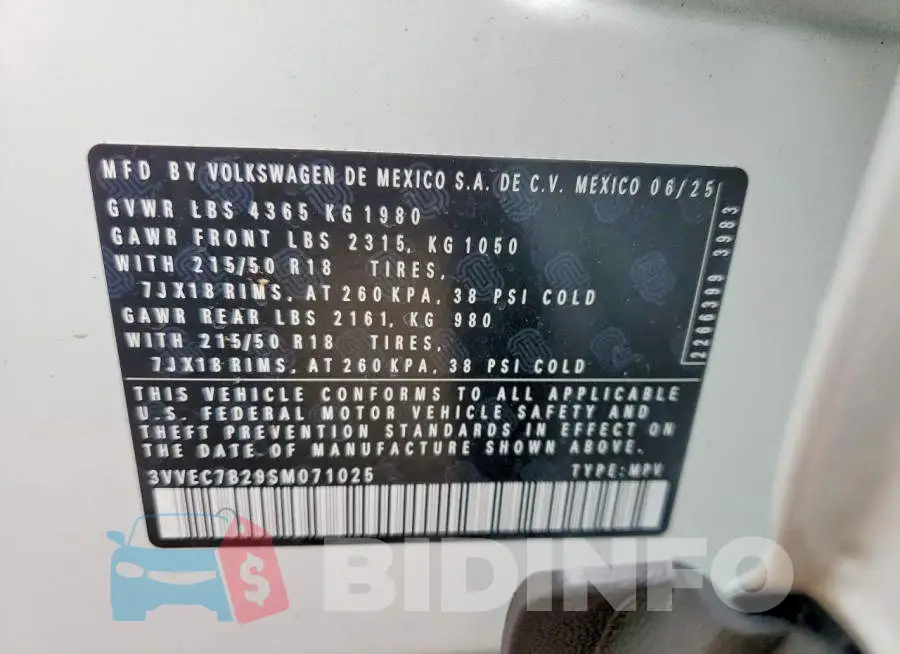 3VVEC7B29SM071025 Photo# 13
