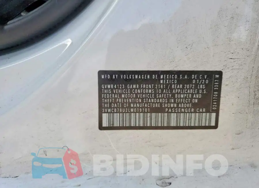 3VWCB7BU2LM019101 Photo# 12