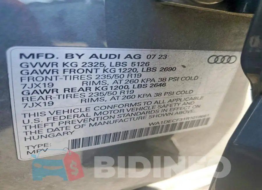 WA1DECF31R1018661 Photo# 13