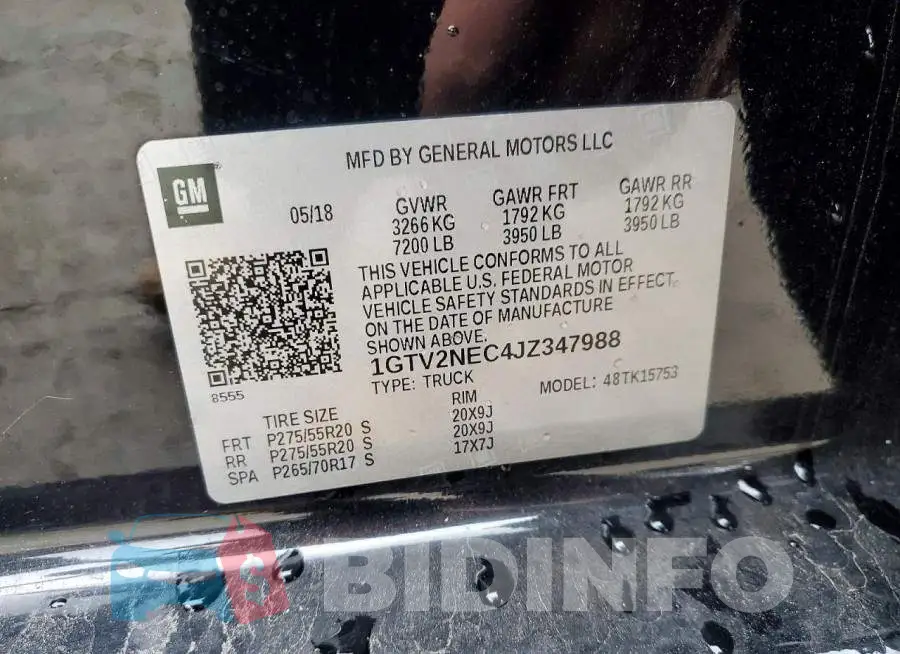 1GTV2NEC4JZ347988 Photo# 12