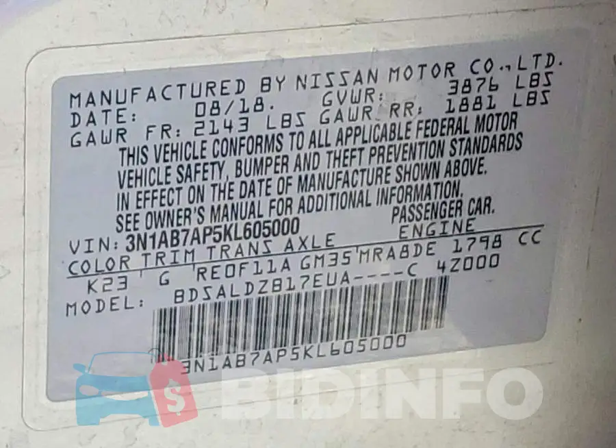 3N1AB7AP5KL605000 Photo# 12