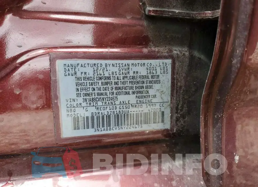 3N1AB8CV5NY224675 Photo# 13
