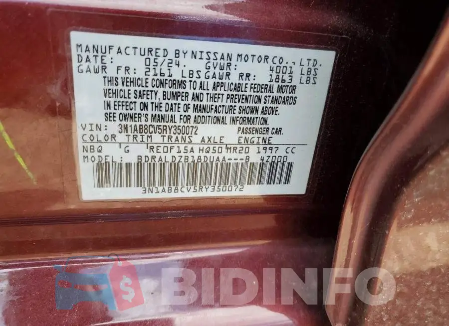 3N1AB8CV5RY350072 Photo# 12