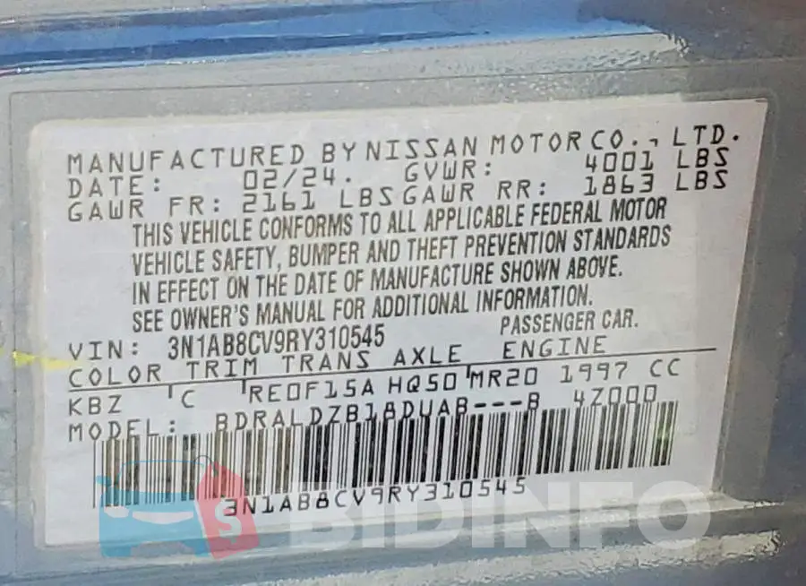 3N1AB8CV9RY310545 Photo# 12
