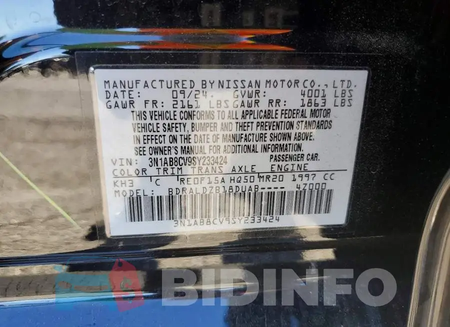 3N1AB8CV9SY233424 Photo# 13