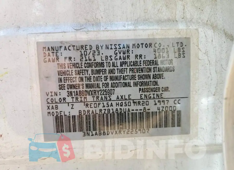 3N1AB8DVXRY225907 Photo# 12