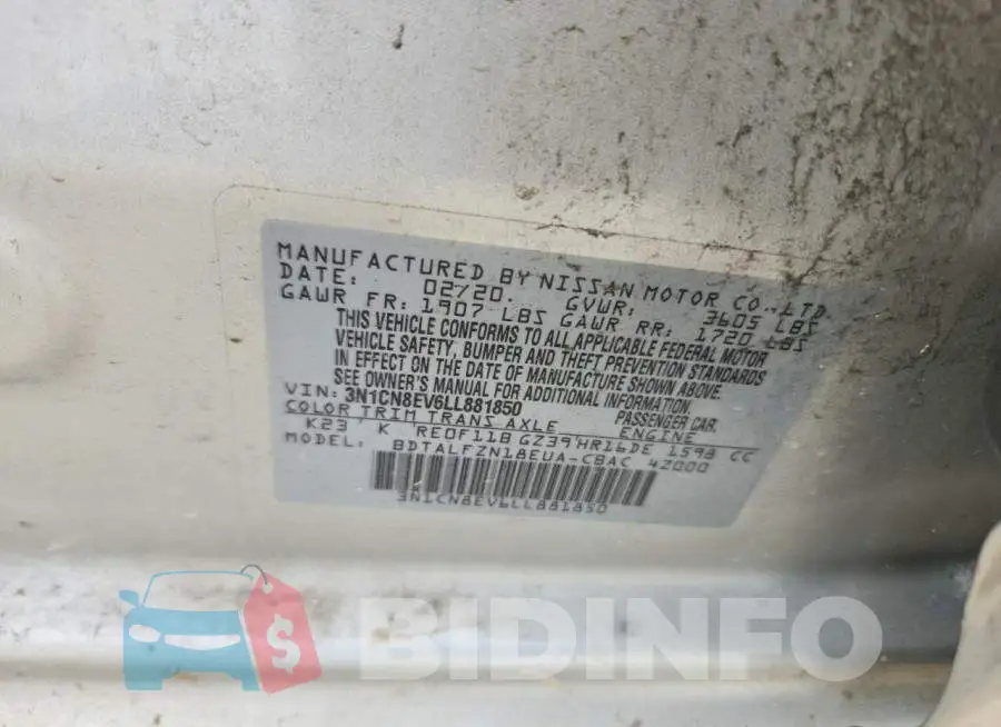 3N1CN8EV6LL881850 Photo# 13