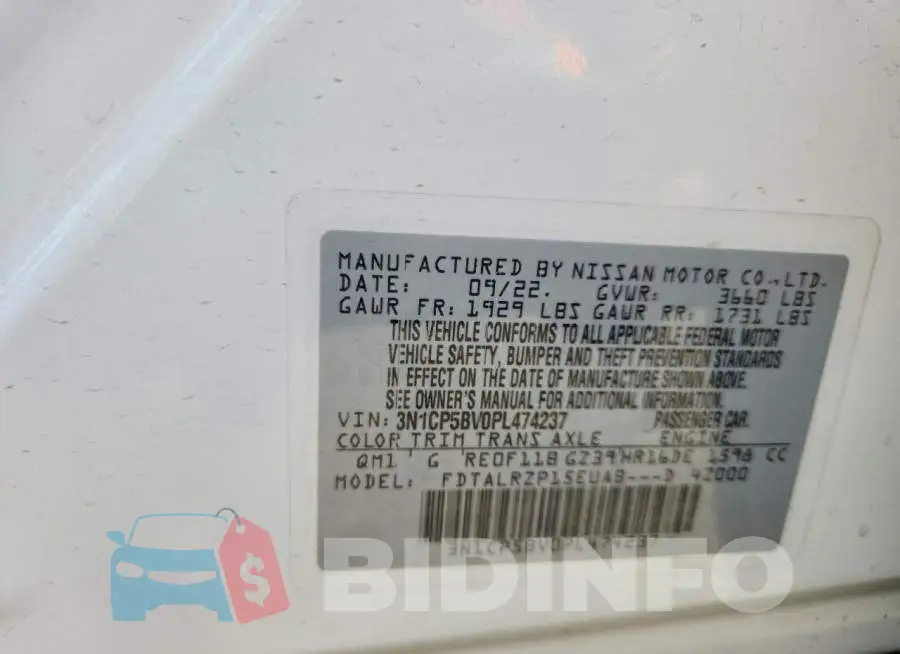 3N1CP5BV0PL474237 Photo# 13