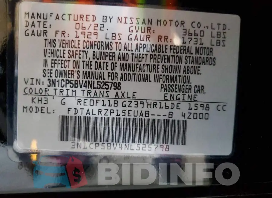 3N1CP5BV4NL525798 Photo# 12