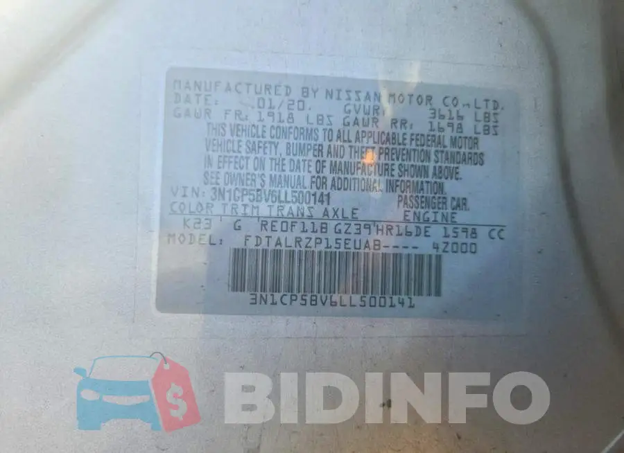 3N1CP5BV6LL500141 Photo# 14