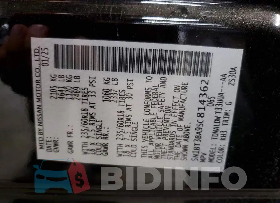 5N1BT3BA9SC814362 Photo# 13