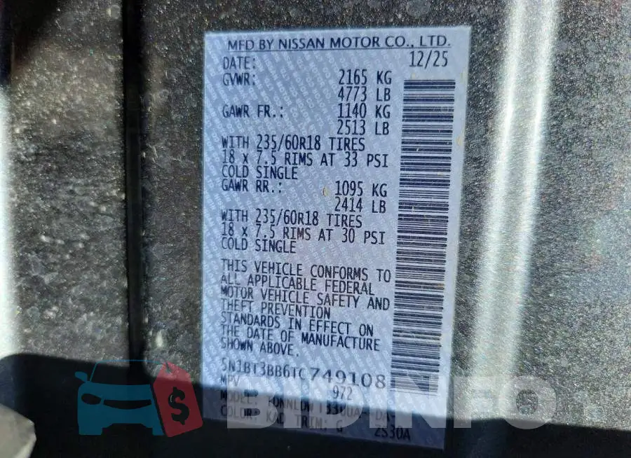 5N1BT3BB6TC749108 Photo# 13
