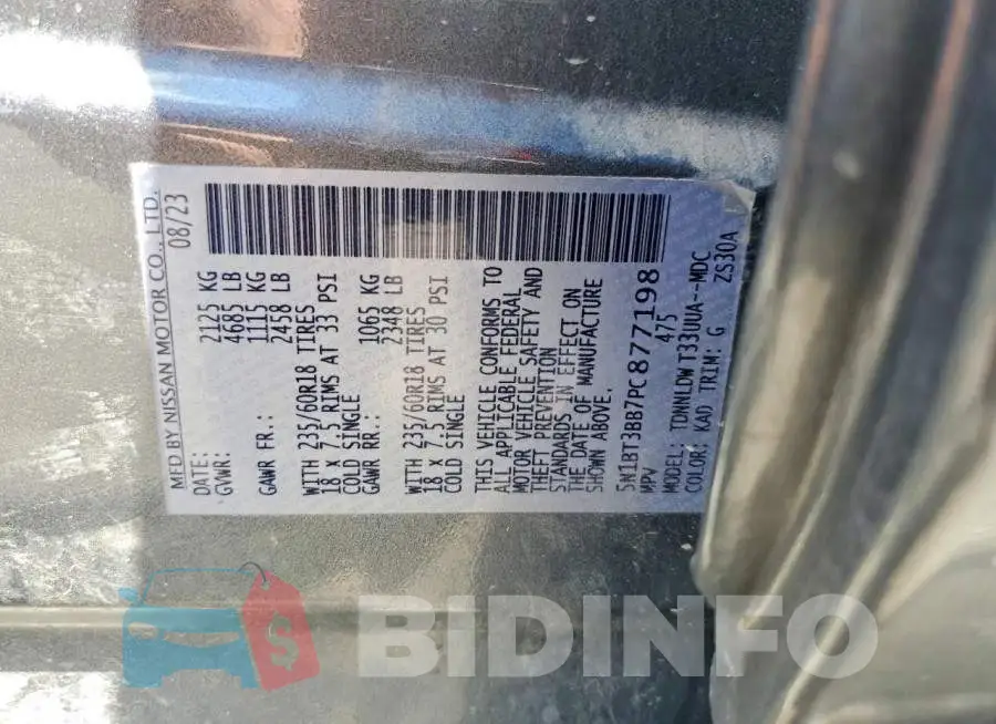 5N1BT3BB7PC877198 Photo# 13