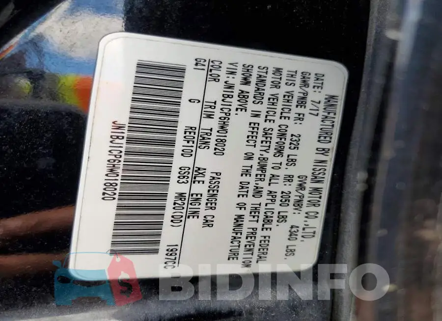 JN1BJ1CP6HW018020 Photo# 13