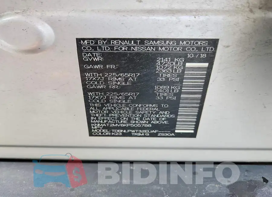 KNMAT2MV6KP505788 Photo# 12