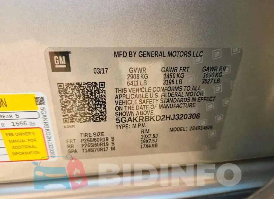 5GAKRBKD2HJ320308 Photo# 13