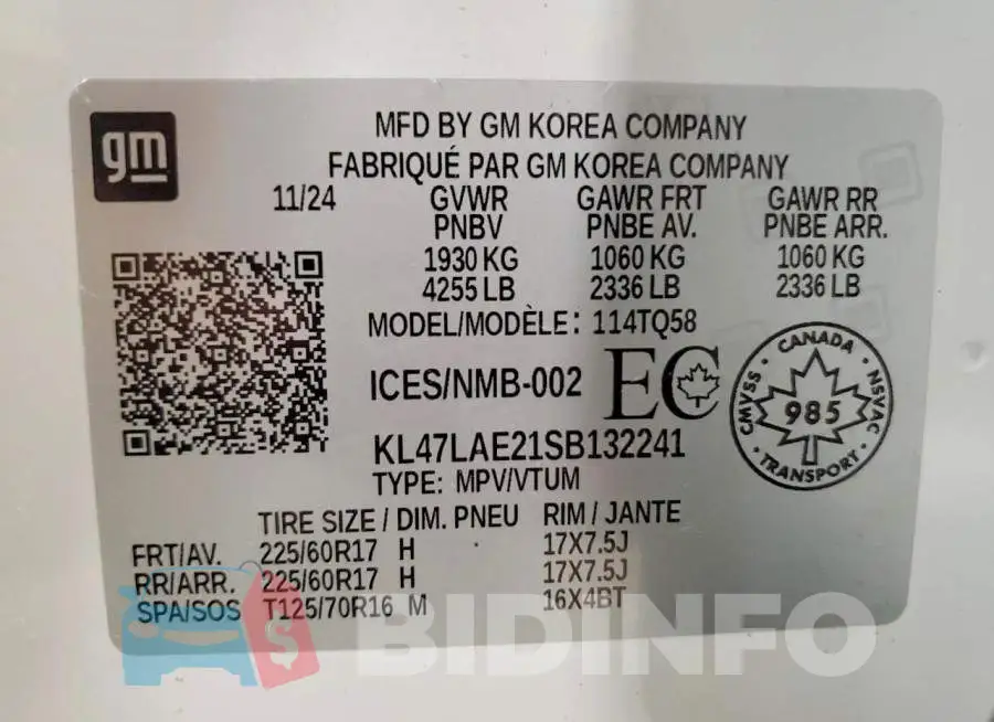 KL47LAE21SB132241 Photo# 13