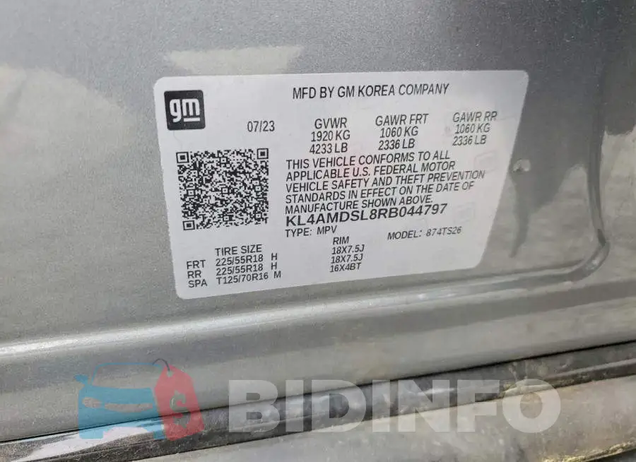 KL4AMDSL8RB044797 Photo# 13