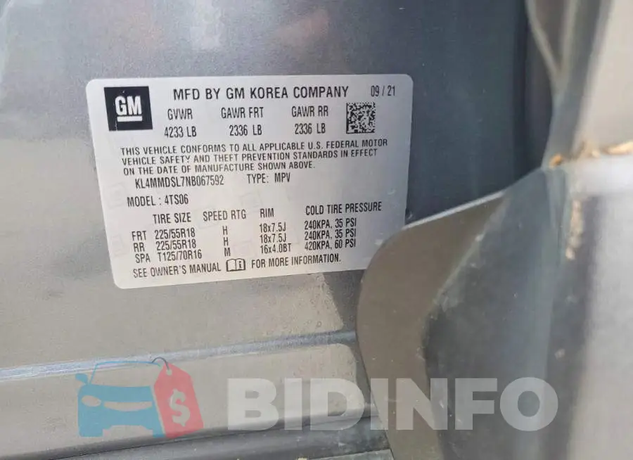 KL4MMDSL7NB067592 Photo# 13