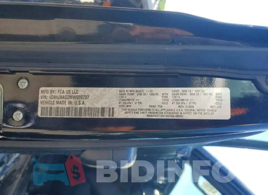 1C4HJXAG2MW659737 Photo# 13