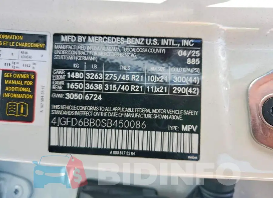 4JGFD6BB0SB450086 Photo# 13