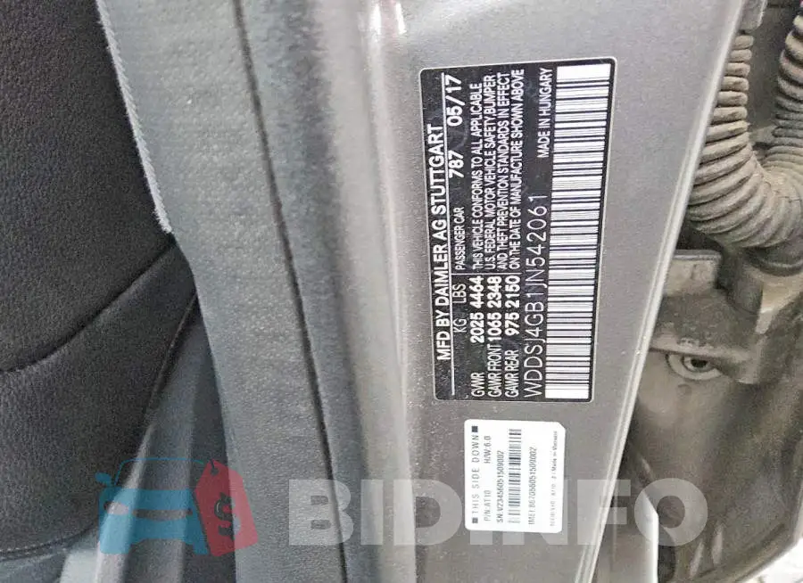 WDDSJ4GB1JN542061 Photo# 12