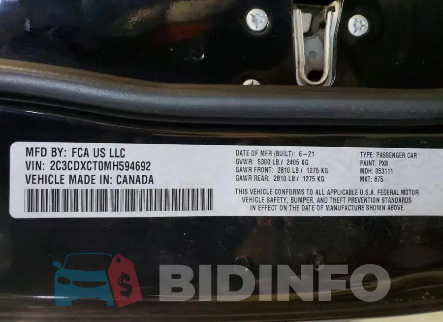 2C3CDXCT0MH594692 Photo# 13