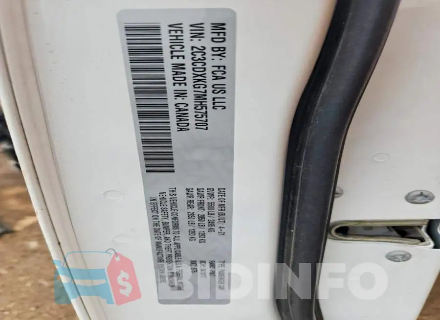 2C3CDXKG7MH575707 Photo# 12