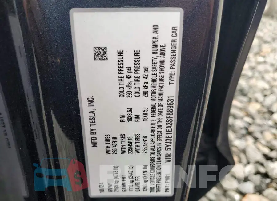 5YJ3E1EA3SF889631 Photo# 12