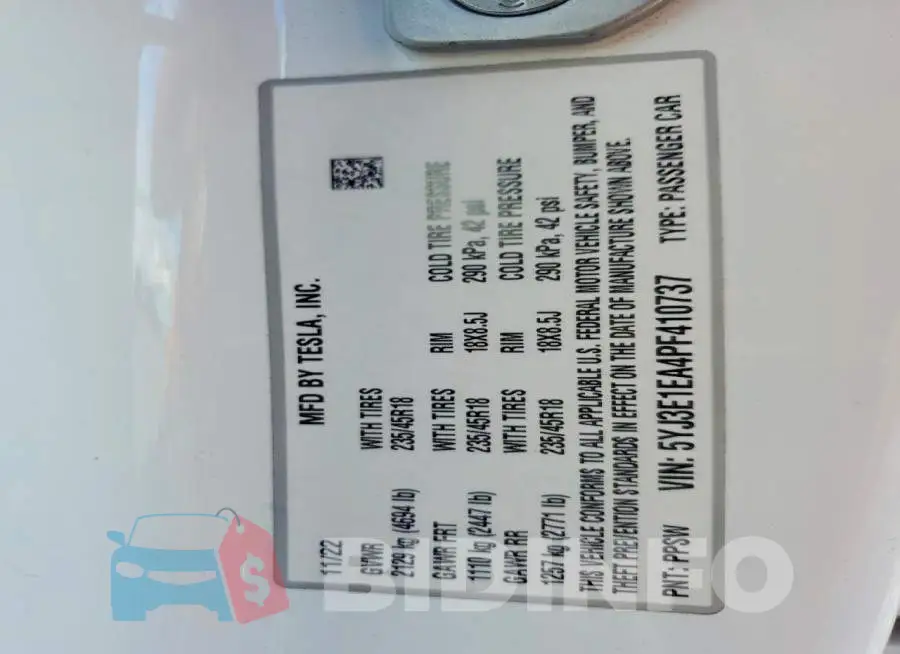 5YJ3E1EA4PF410737 Photo# 12